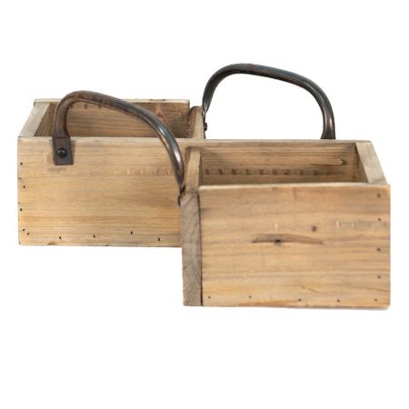Clayre & Eef Aufbewahrungsbox 38x22x9 cm Braun