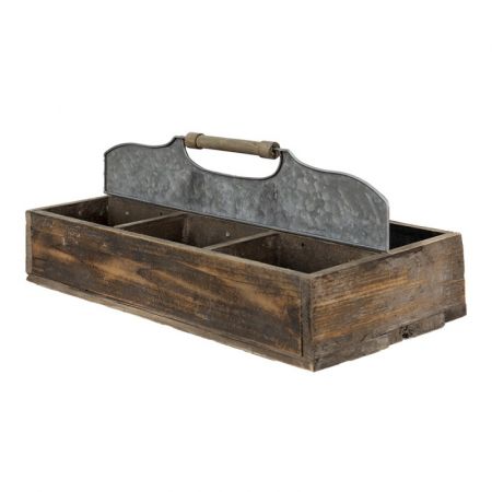 Clayre & Eef Aufbewahrungsbox 60x32x22 cm Braun Holz Rechteckig
