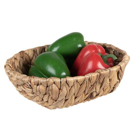 Clayre & Eef Aufbewahrungskorb 24x20x8 cm Braun Rattan Oval