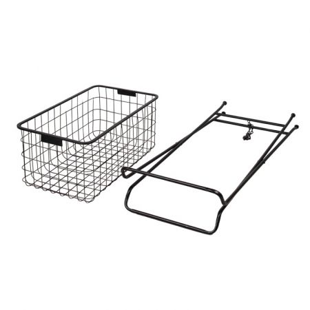 Clayre & Eef Aufbewahrungskorb 88 cm Schwarz Metall Rechteckig