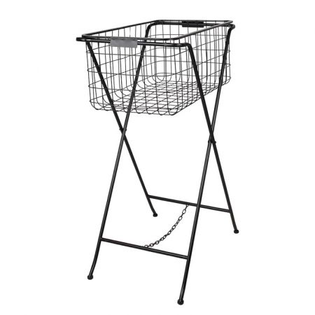 Clayre & Eef Aufbewahrungskorb 88 cm Schwarz Metall Rechteckig