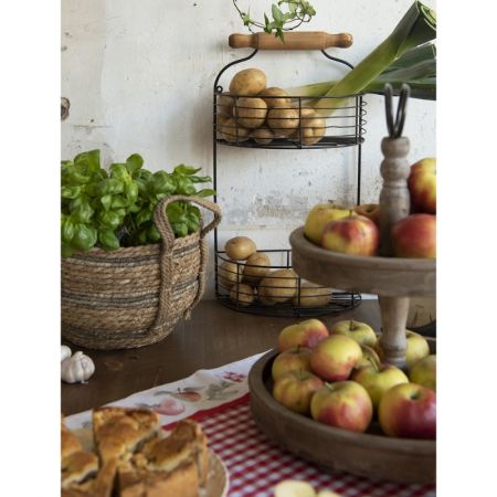 Clayre & Eef Aufbewahrungskörbe 3er Set Ø 38x32 cm Braun Seegras Rund Korb