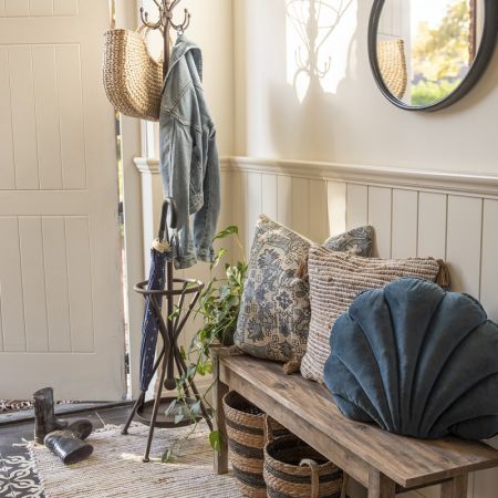 Clayre & Eef Aufbewahrungskörbe 3er Set Ø 33x33 cm Braun Seegras Rund Korb