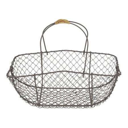 Clayre & Eef Aufbewahrungskörbe 4er Set Braun Metall Holz Rechteckig Korb