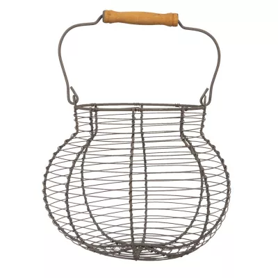 Clayre & Eef Aufbewahrungskorb Ø 20x17 cm Braun Metall