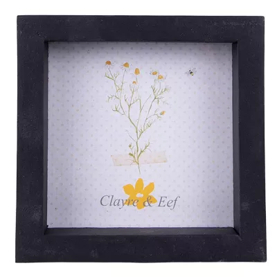Clayre & Eef Bilderrahmen 10x10 cm Schwarz MDF Quadratisch Bilder Rahmen Fotorahmen