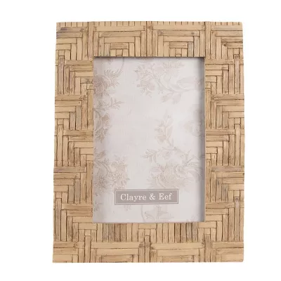 Clayre & Eef Bilderrahmen 10x15 cm Braun Kunststoff Glas Rechteckig Bilder Rahmen Fotorahmen