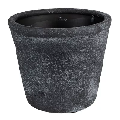 Clayre & Eef Blumentopf Indoor Ø 12x10 cm Grau