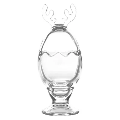 Clayre & Eef Bonboniere mit Deckel Ø 8x21 cm Glas Rund Bonbonschale Bonbonniere