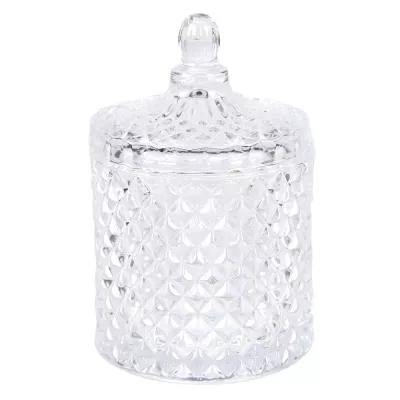 Clayre & Eef Bonbonschale Ø 8x13 cm Glas Rund Bonbonniere