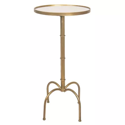 Clayre & Eef Couchtisch Ø 40x81 cm Goldfarbig Metall