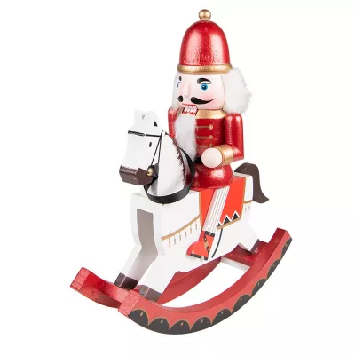 Clayre & Eef Deko Accessoires Nussknacker 30 cm Rot Grün Kunststoff Weihnachtsfiguren