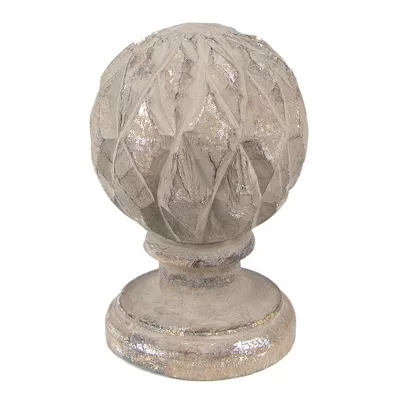 Clayre & Eef Dekoration 13 cm Grau Holz Dekorative Figur Dekoratives Accessoire