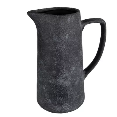 Clayre & Eef Dekoration Krug 15x10x19 cm Grau Keramik Deko Accessoires