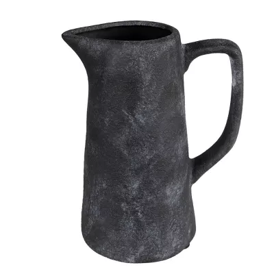 Clayre & Eef Dekoration Krug 20x13x25 cm Grau Keramik Deko Accessoires