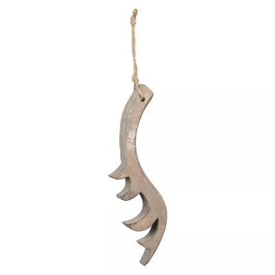 Clayre & Eef Dekorative Anhänger Geweih 9x2x28 cm Braun Holz Wohndekoration Ornament