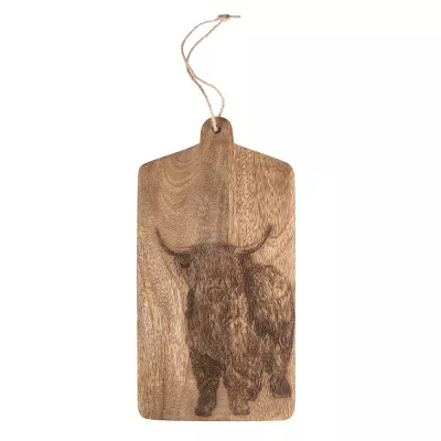 Clayre & Eef Dekoratives Schneidebrett 30x15 cm Braun Holz