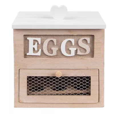 Clayre & Eef Eierhalter 18x9x20 cm Braun Holz