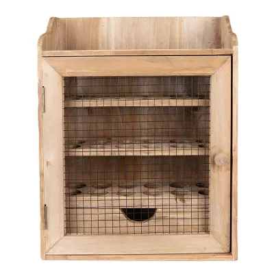 Clayre & Eef Eierschrank 35x14x44 cm Braun Holz Rechteckig