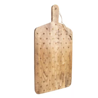 Clayre & Eef Frühstückbrett 25x50x2 cm Braun Holz