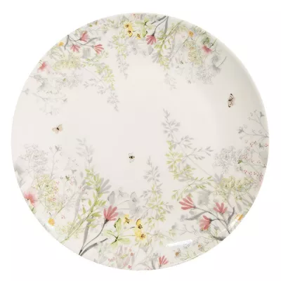 Clayre & Eef Frühstücksteller Ø 20 cm Weiß Porzellan Blumen