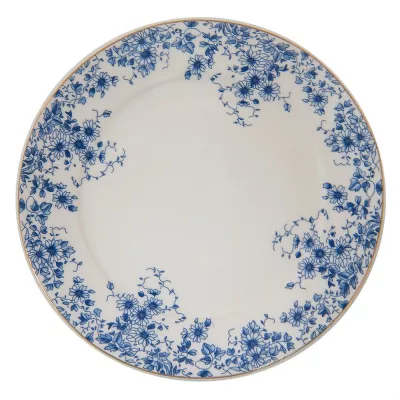 Clayre & Eef Geschirr Essteller Ø 26 cm Blau Porzellan Blumen Rund