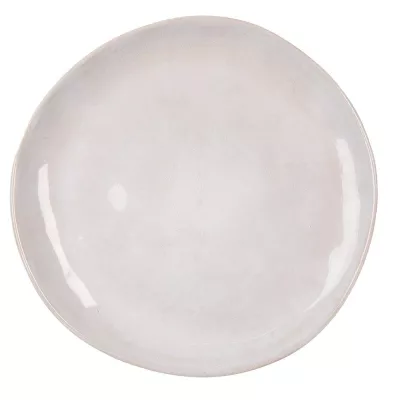 Clayre & Eef Geschirr Frühstuckteller Ø 22 cm Beige Keramik Rund