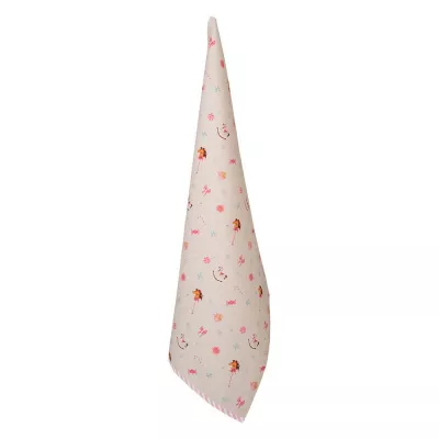 Clayre & Eef Geschirrtuch 50x70 cm Beige Rosa Baumwolle