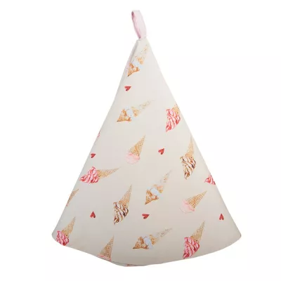 Clayre & Eef Geschirrtuch Ø 80 cm Beige Rosa Baumwolle Eis Rund