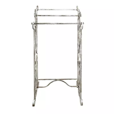 Clayre & Eef Handtuchhalter Stehend 48x36x89 cm Weiß Grau