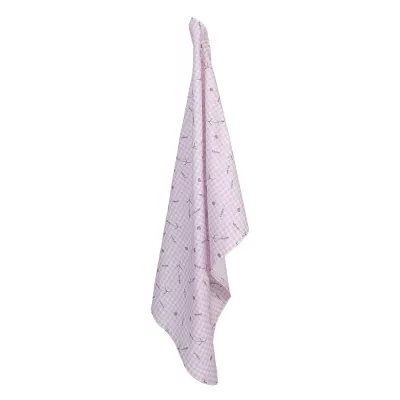 Clayre & Eef Küchentuch 50x70 cm Lila Weiß Baumwolle lavendel Rechteckig Küchentuch