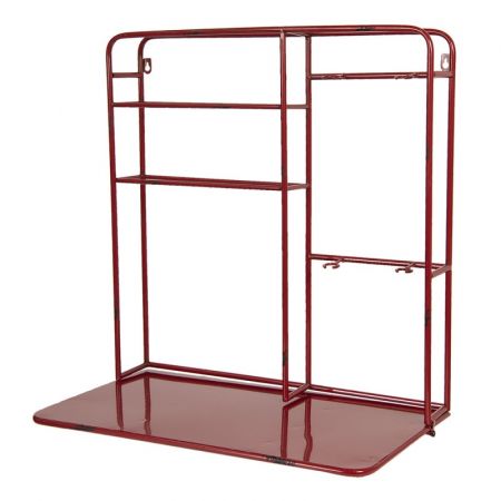 Clayre & Eef Lagerschrank 59x33x63 cm Rot Metall Rechteckig