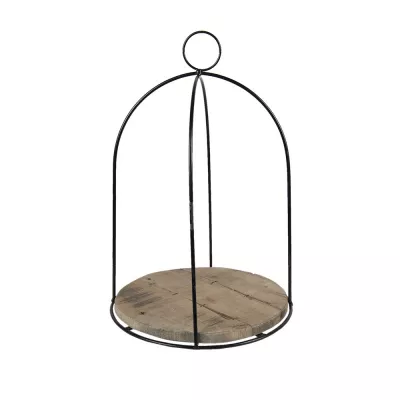 Clayre & Eef Pflanzenhalter Ø 28x41 cm Braun Holz Metall Rund