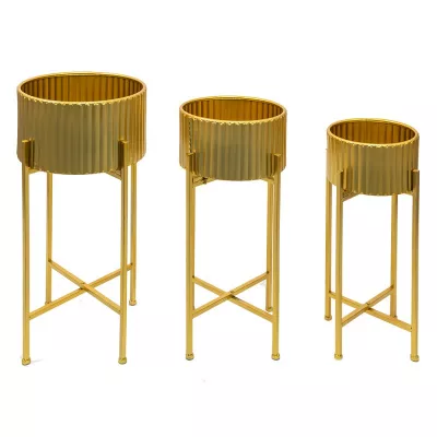Clayre & Eef Pflanzentopf Goldfarbig