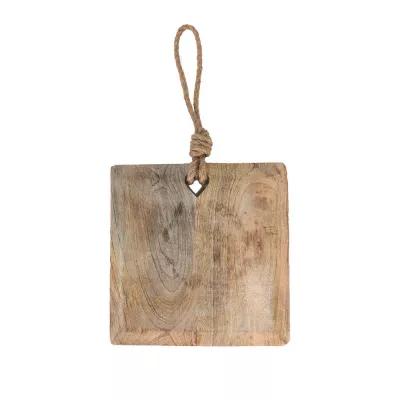 Clayre & Eef Servierbrett 20x20x2 cm Braun
