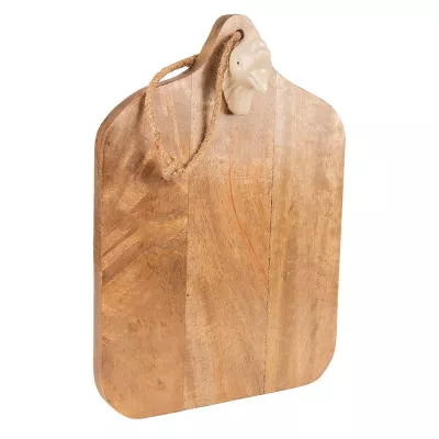 Clayre & Eef Servierbrett 29x21x5 cm Braun Beige