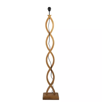 Clayre & Eef Stehlampe 24x18x136 cm Braun Holz Stehender Lampe