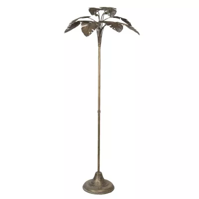 Clayre & Eef Stehlampe 64x64x165 cm Goldfarbig Metall Stehender Lampe