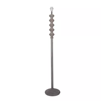 Clayre & Eef Stehlampe Ø 23x131 cm Grau Holz Rund Stehender Lampe