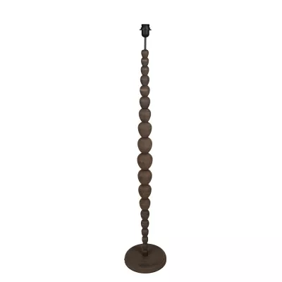 Clayre & Eef Stehlampe Ø 24x129 cm Braun Grau Holz Rund Stehender Lampe