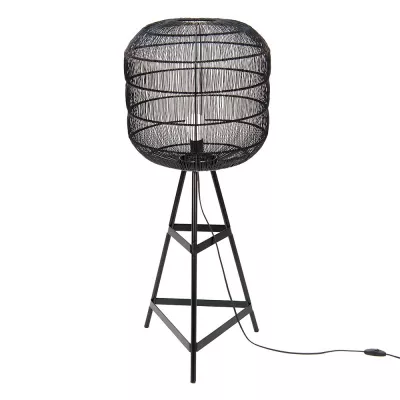 Clayre & Eef Stehlampe Ø 39x100 cm  Schwarz Metall Stehender Lampe