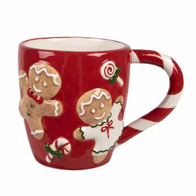 Clayre & Eef Tasse 325 ml Rot Keramik Trinkbecher