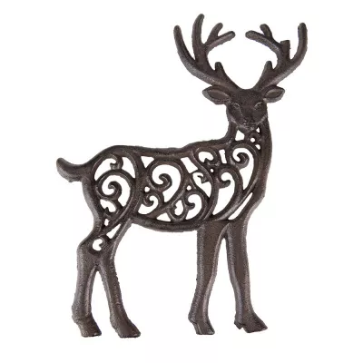 Clayre & Eef Topfuntersetzer Rentier 20x24x2 cm Braun