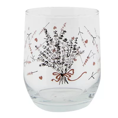 Clayre & Eef Trinkbecher 300 ml Glas Lavendel
