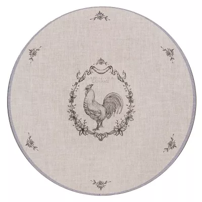 Clayre & Eef Unterteller Ø 33 cm Beige Kunststoff Hahn