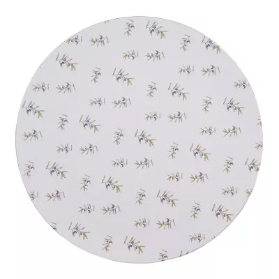 Clayre & Eef Unterteller Ø 33 cm Weiß Kunststoff Oliven