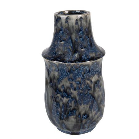 Clayre & Eef Vase Ø 13x25 cm Blau