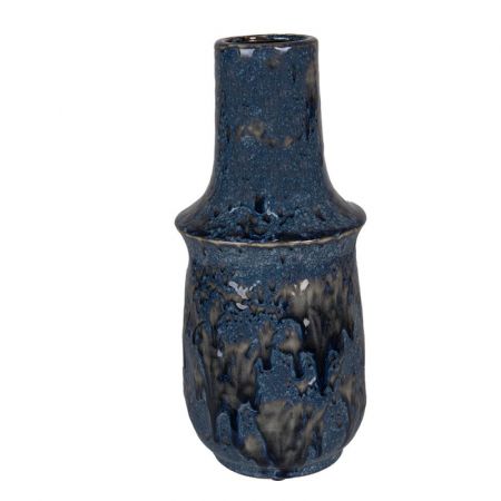 Clayre & Eef Vase Ø 13x30 cm Blau