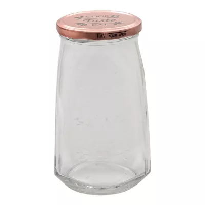 Clayre & Eef Vorratsdose 1000 ml Glas Quadratisch Vorratsglas