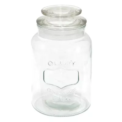 Clayre & Eef Vorratsdose Ø 11x19 cm Glas Rund Vorratsglas